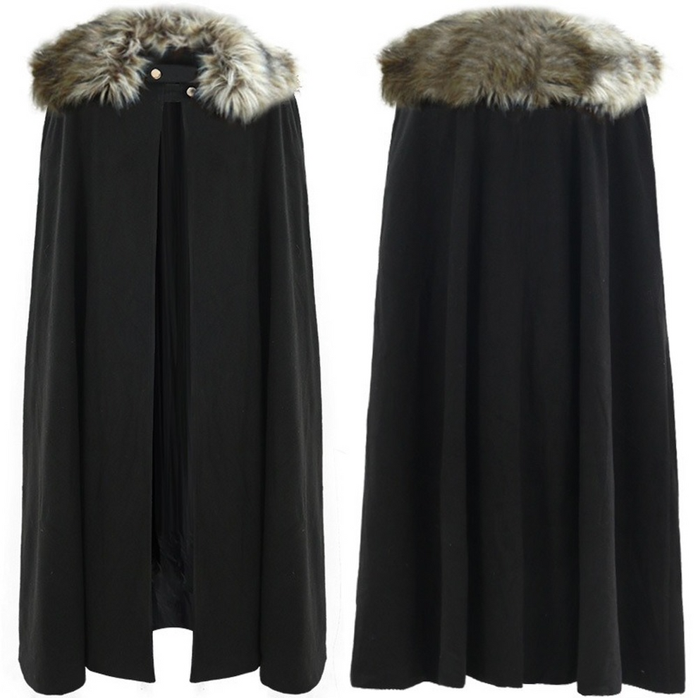 Mens' Retro Medieval Gothic Cape Renaissance Robe Viking Cloak Game of ...